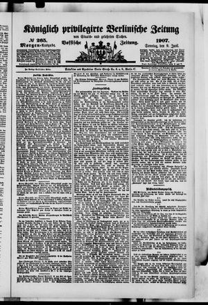 Königlich privilegirte Berlinische Zeitung von Staats- und gelehrten Sachen vom 09.06.1907