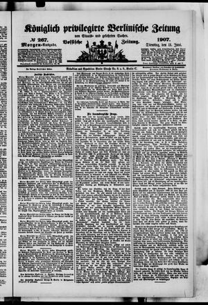 Königlich privilegirte Berlinische Zeitung von Staats- und gelehrten Sachen on Jun 11, 1907