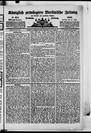 Königlich privilegirte Berlinische Zeitung von Staats- und gelehrten Sachen vom 14.06.1907
