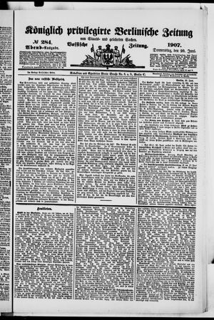 Königlich privilegirte Berlinische Zeitung von Staats- und gelehrten Sachen vom 20.06.1907