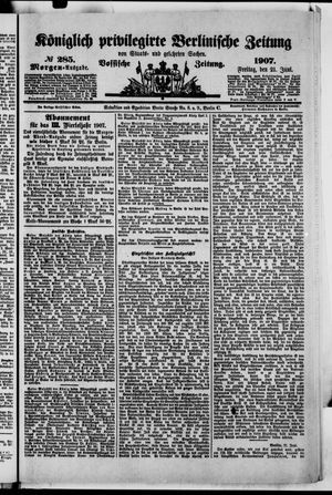 Königlich privilegirte Berlinische Zeitung von Staats- und gelehrten Sachen on Jun 21, 1907