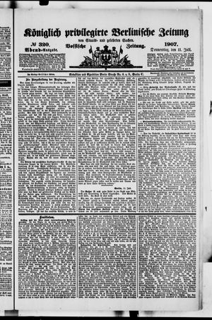 Königlich privilegirte Berlinische Zeitung von Staats- und gelehrten Sachen vom 11.07.1907