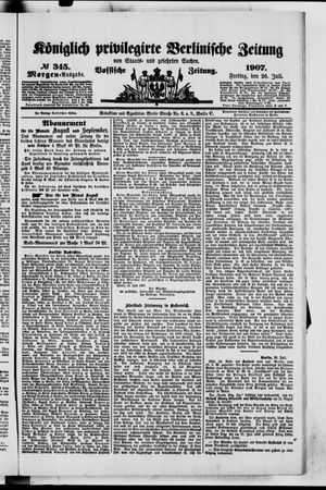 Königlich privilegirte Berlinische Zeitung von Staats- und gelehrten Sachen vom 26.07.1907