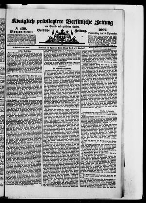 Königlich privilegirte Berlinische Zeitung von Staats- und gelehrten Sachen vom 19.09.1907