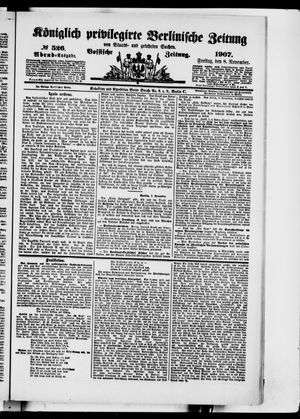 Königlich privilegirte Berlinische Zeitung von Staats- und gelehrten Sachen vom 08.11.1907