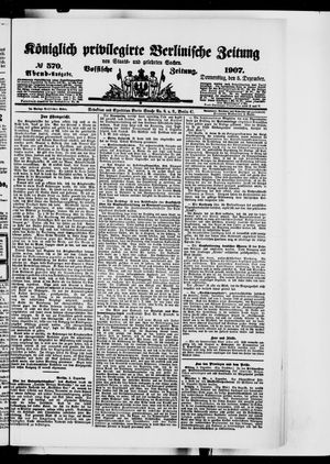 Königlich privilegirte Berlinische Zeitung von Staats- und gelehrten Sachen vom 05.12.1907