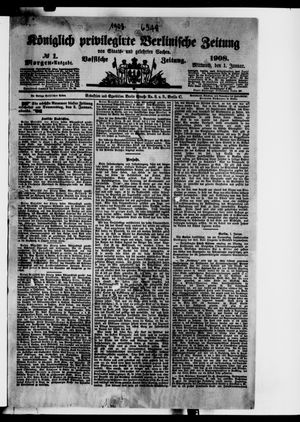 Königlich privilegirte Berlinische Zeitung von Staats- und gelehrten Sachen vom 01.01.1908