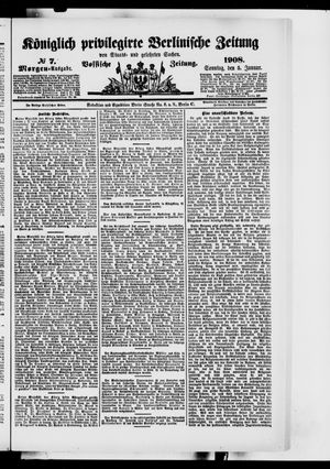 Königlich privilegirte Berlinische Zeitung von Staats- und gelehrten Sachen on Jan 5, 1908
