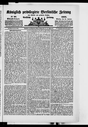 Königlich privilegirte Berlinische Zeitung von Staats- und gelehrten Sachen vom 13.01.1908