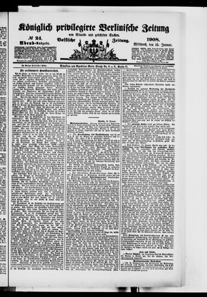 Königlich privilegirte Berlinische Zeitung von Staats- und gelehrten Sachen vom 15.01.1908