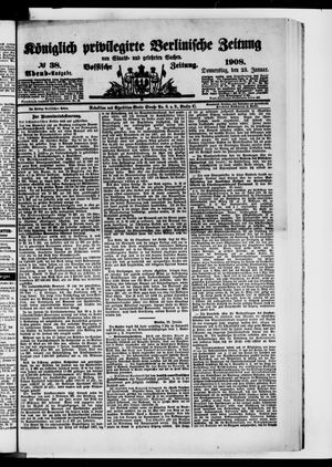 Königlich privilegirte Berlinische Zeitung von Staats- und gelehrten Sachen vom 23.01.1908