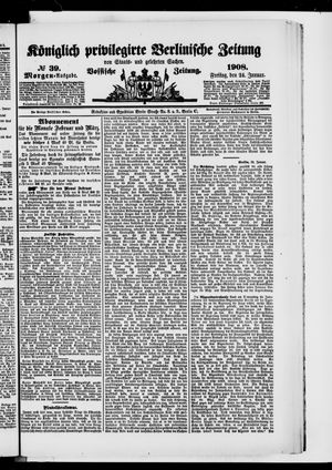 Königlich privilegirte Berlinische Zeitung von Staats- und gelehrten Sachen vom 24.01.1908