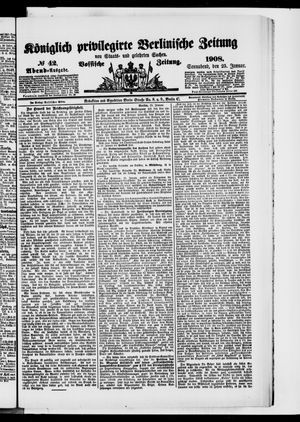 Königlich privilegirte Berlinische Zeitung von Staats- und gelehrten Sachen vom 25.01.1908
