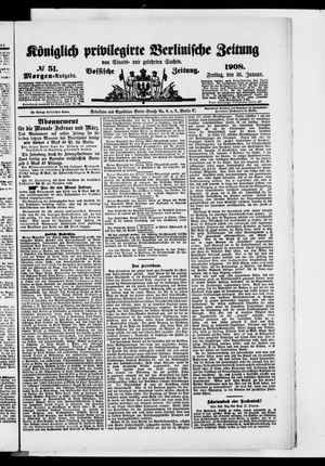 Königlich privilegirte Berlinische Zeitung von Staats- und gelehrten Sachen on Jan 31, 1908