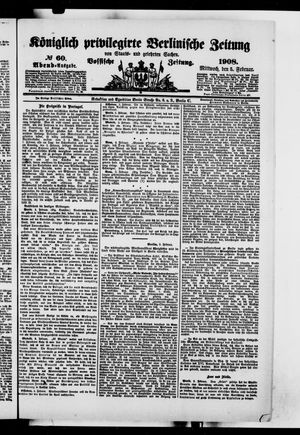 Königlich privilegirte Berlinische Zeitung von Staats- und gelehrten Sachen on Feb 5, 1908