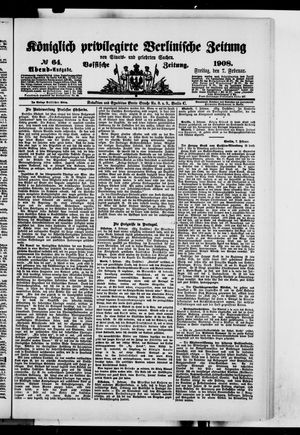 Königlich privilegirte Berlinische Zeitung von Staats- und gelehrten Sachen on Feb 7, 1908