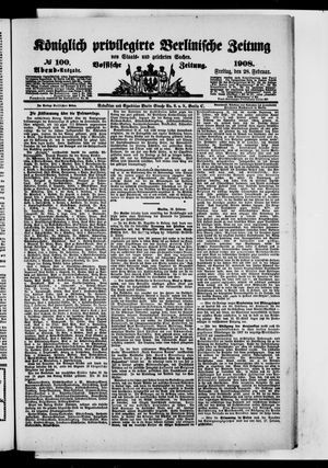 Königlich privilegirte Berlinische Zeitung von Staats- und gelehrten Sachen vom 28.02.1908