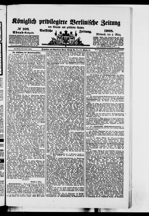 Königlich privilegirte Berlinische Zeitung von Staats- und gelehrten Sachen vom 04.03.1908