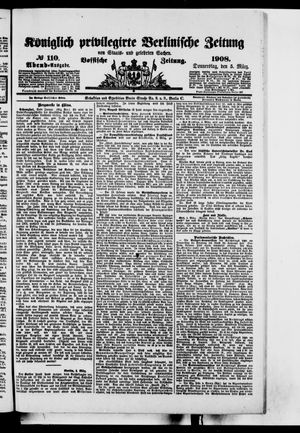 Königlich privilegirte Berlinische Zeitung von Staats- und gelehrten Sachen vom 05.03.1908