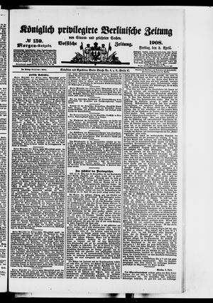 Königlich privilegirte Berlinische Zeitung von Staats- und gelehrten Sachen on Apr 3, 1908