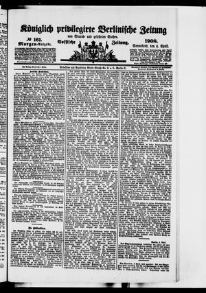 Königlich privilegirte Berlinische Zeitung von Staats- und gelehrten Sachen vom 04.04.1908