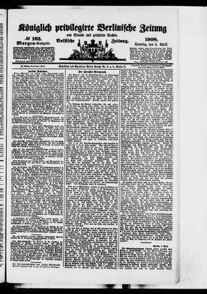 Königlich privilegirte Berlinische Zeitung von Staats- und gelehrten Sachen on Apr 5, 1908