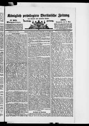 Königlich privilegirte Berlinische Zeitung von Staats- und gelehrten Sachen vom 02.05.1908
