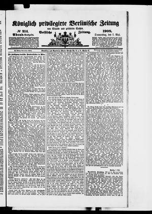 Königlich privilegirte Berlinische Zeitung von Staats- und gelehrten Sachen vom 07.05.1908