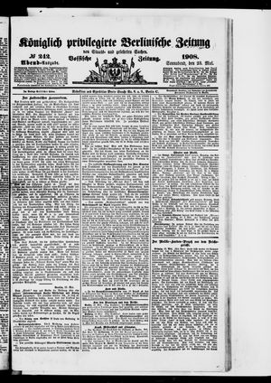 Königlich privilegirte Berlinische Zeitung von Staats- und gelehrten Sachen vom 23.05.1908