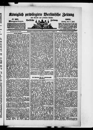 Königlich privilegirte Berlinische Zeitung von Staats- und gelehrten Sachen vom 05.06.1908