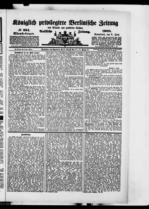 Königlich privilegirte Berlinische Zeitung von Staats- und gelehrten Sachen vom 06.06.1908