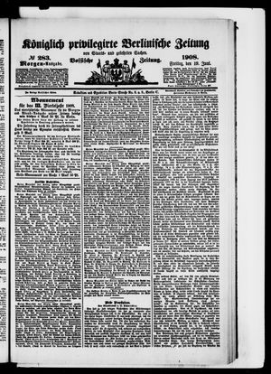 Königlich privilegirte Berlinische Zeitung von Staats- und gelehrten Sachen vom 19.06.1908