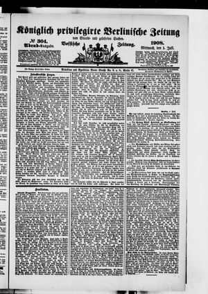 Königlich privilegirte Berlinische Zeitung von Staats- und gelehrten Sachen vom 01.07.1908