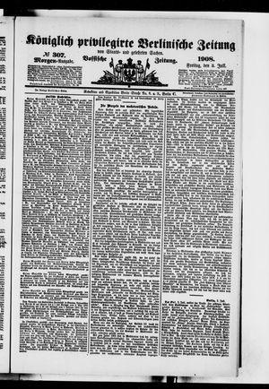 Königlich privilegirte Berlinische Zeitung von Staats- und gelehrten Sachen on Jul 3, 1908