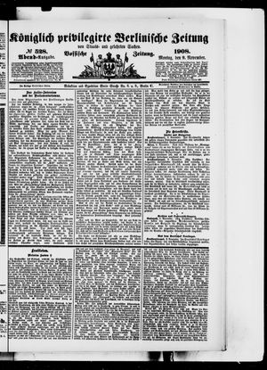 Königlich privilegirte Berlinische Zeitung von Staats- und gelehrten Sachen vom 09.11.1908