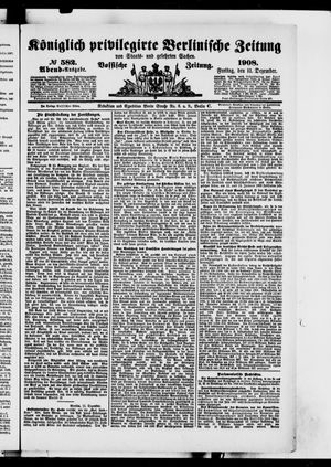 Königlich privilegirte Berlinische Zeitung von Staats- und gelehrten Sachen vom 11.12.1908