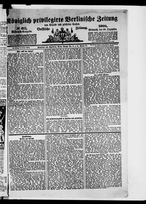 Königlich privilegirte Berlinische Zeitung von Staats- und gelehrten Sachen on Dec 30, 1908