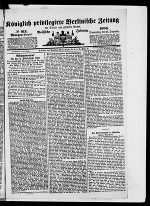 Königlich privilegirte Berlinische Zeitung von Staats- und gelehrten Sachen on Dec 31, 1908