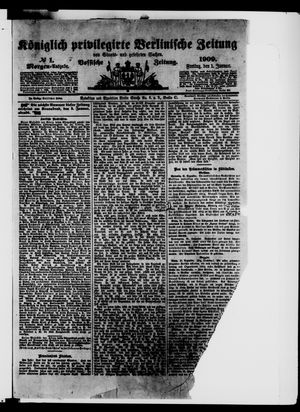 Königlich privilegirte Berlinische Zeitung von Staats- und gelehrten Sachen on Jan 1, 1909