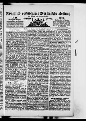 Königlich privilegirte Berlinische Zeitung von Staats- und gelehrten Sachen vom 08.01.1909