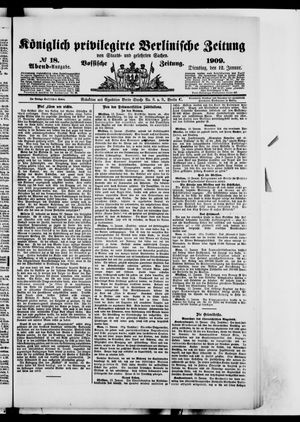 Königlich privilegirte Berlinische Zeitung von Staats- und gelehrten Sachen vom 12.01.1909