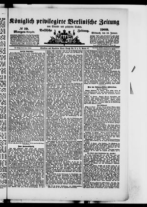 Königlich privilegirte Berlinische Zeitung von Staats- und gelehrten Sachen vom 13.01.1909