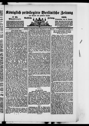 Königlich privilegirte Berlinische Zeitung von Staats- und gelehrten Sachen vom 14.01.1909