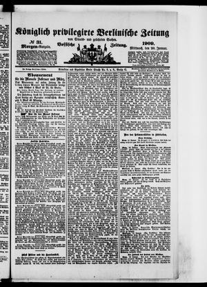 Königlich privilegirte Berlinische Zeitung von Staats- und gelehrten Sachen vom 20.01.1909