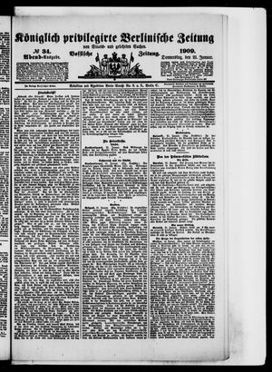 Königlich privilegirte Berlinische Zeitung von Staats- und gelehrten Sachen vom 21.01.1909