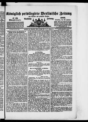 Königlich privilegirte Berlinische Zeitung von Staats- und gelehrten Sachen vom 26.01.1909
