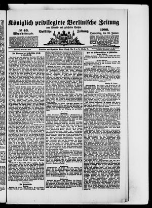 Königlich privilegirte Berlinische Zeitung von Staats- und gelehrten Sachen on Jan 28, 1909