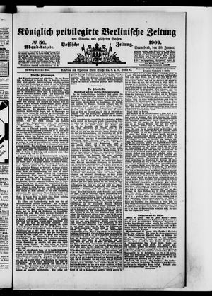 Königlich privilegirte Berlinische Zeitung von Staats- und gelehrten Sachen vom 30.01.1909