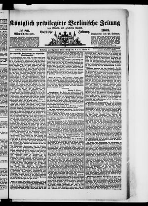 Königlich privilegirte Berlinische Zeitung von Staats- und gelehrten Sachen vom 20.02.1909