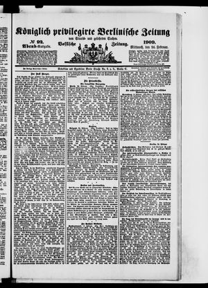 Königlich privilegirte Berlinische Zeitung von Staats- und gelehrten Sachen on Feb 24, 1909